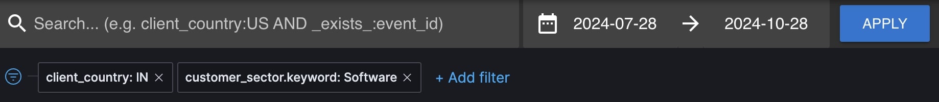 Figure 11: Trellix ATLAS - Search Filters