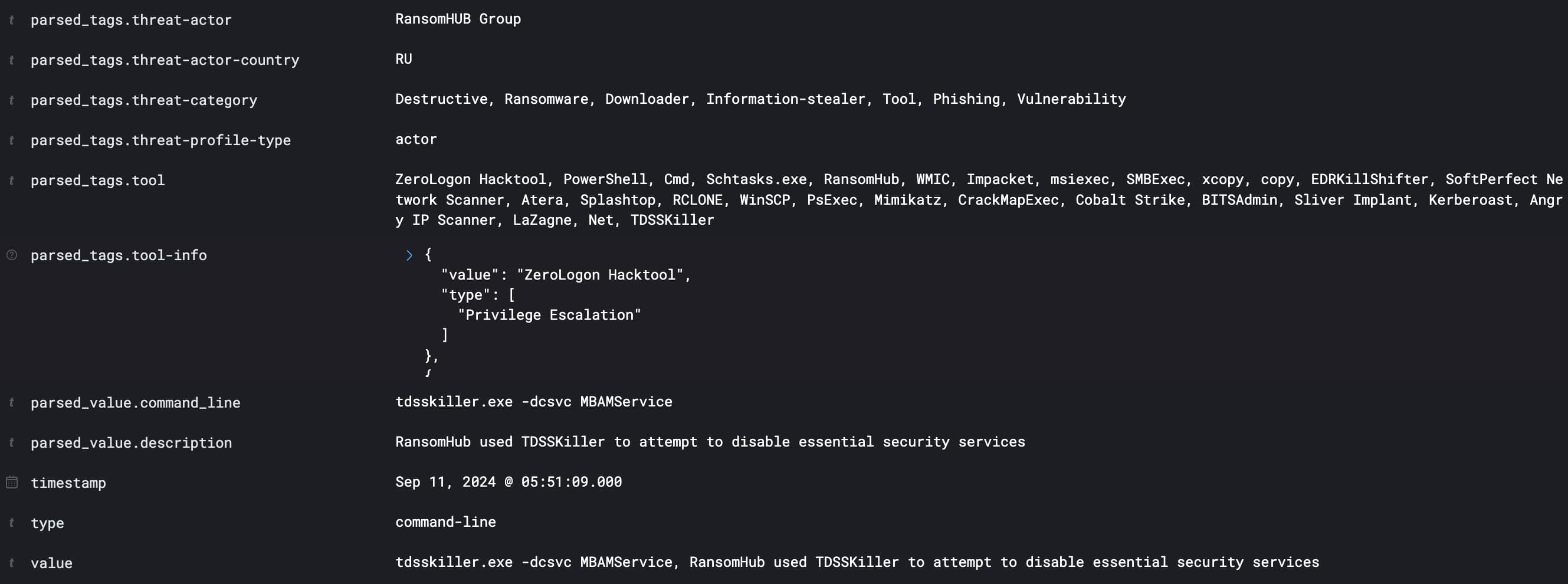Figure 8: Trellix ATLAS - Zerologon CLI Reference