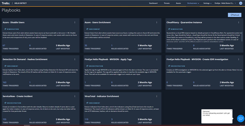 Response playbooks within Trellix Helix for Enrichment, Orchestration, and Remediation
