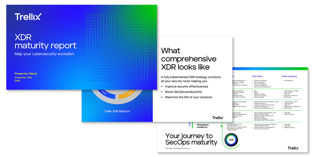 Slides from the Trellix XDR Maturity Report