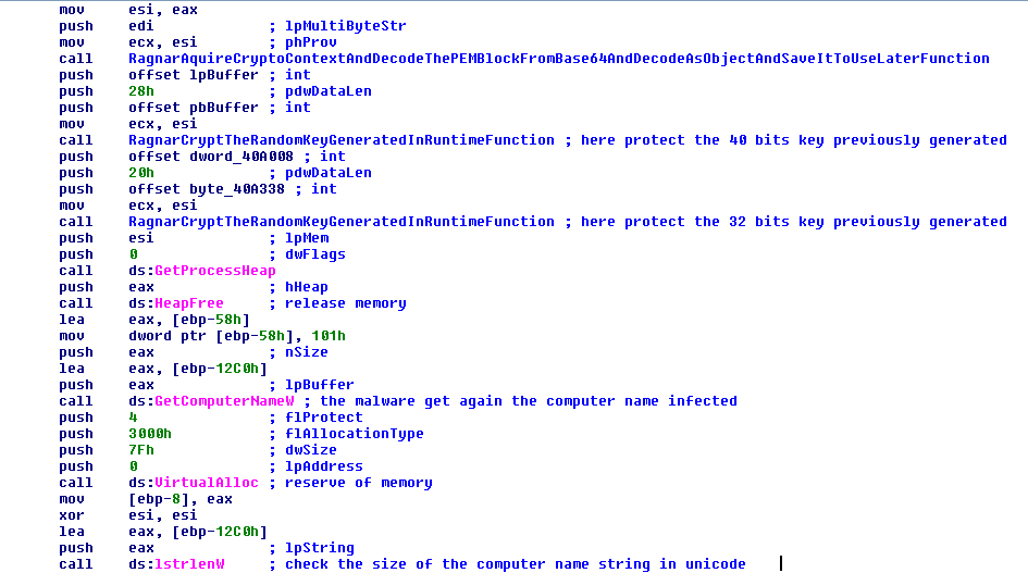 FIGURE 22. CRYPT THE PREVIOUSLY GENERATED VALUES AND GET THE COMPUTER NAME