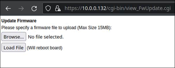 Firmware update window non-embedded.