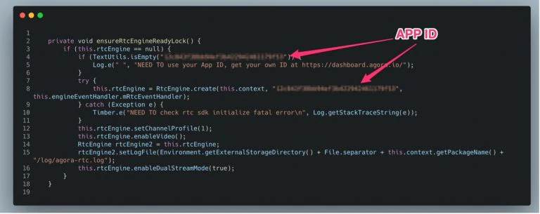 Figure 1: Application ID hardcoded in temi phone ap