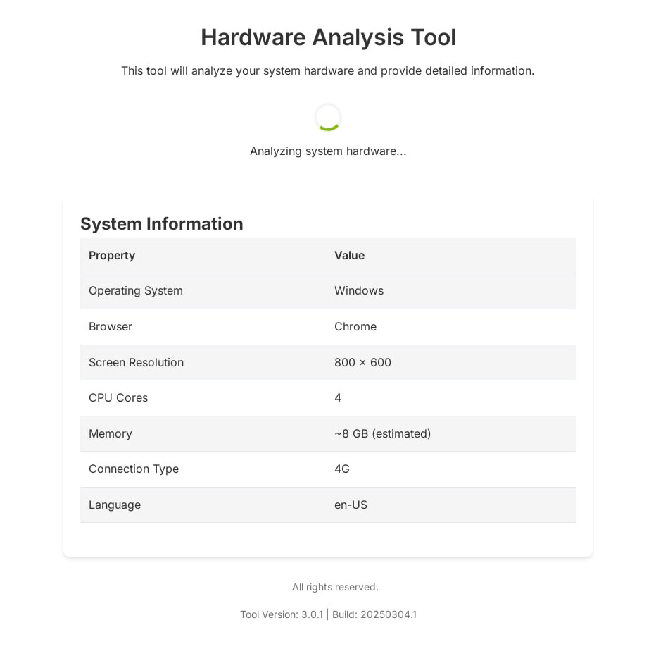 Figure 2: Hardware analysis tool phishing lure (left), and Click Once installation (right)