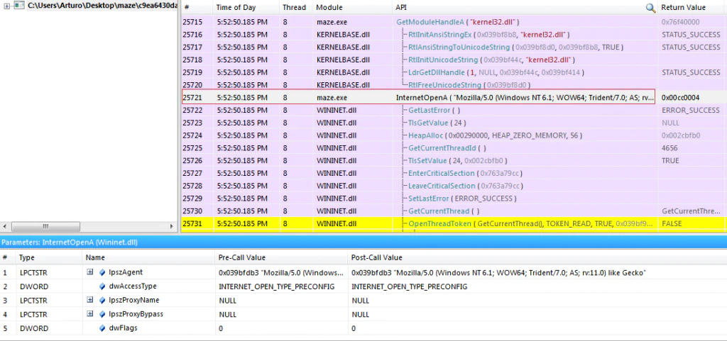 FIGURE 25. AGENT USED TO MAKE CONNECTIONS TO THE C2C IP ADDRESSES